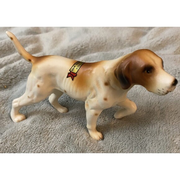 Vtg English Pointer Setter Spaniel Hunting Dog Porcelain Figurine Souvenir Rare - Picture 4 of 14